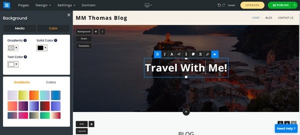 SITE123 Editor 