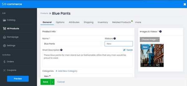 SITE123 eCommerce