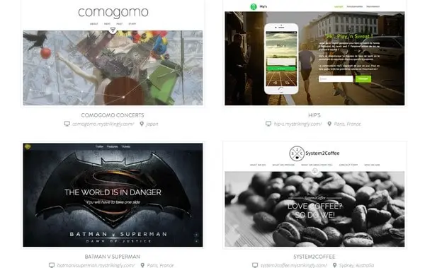 Strikingly Templates