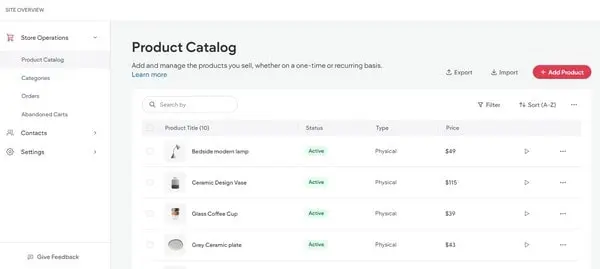Tailor Brands Product Catalog