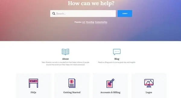 Tailor Brands Customer Support