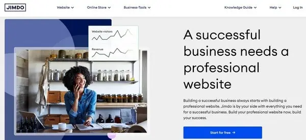 Jimdo – is a simple yet full-featured AI website builder